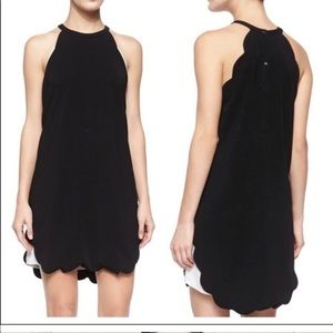 A.L.C. Alexis Halter Scalloped hem dress.